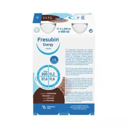 FRESUBIN ENERGY DRINK Botella de chocolate para beber, 4X200 ml