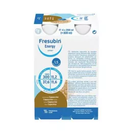 FRESUBIN ENERGY DRINK Botella para capuchino, 4x200 ml