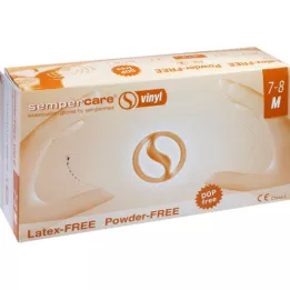Sempercare Vinyl Examen Gloves Terry Pudfrei M, 100 pz