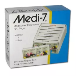 MEDI 7 dosis de medicamento para 7 días de color blanco, 1 unidad