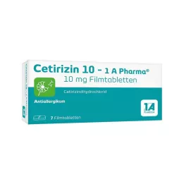 CETIRIZIN Comprimidos recubiertos con película 10-1A Pharma, 7 uds