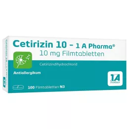 CETIRIZIN Comprimidos recubiertos con película 10-1A Pharma, 100 uds
