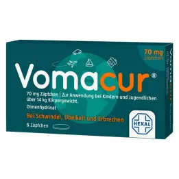 VOMACUR 70 supositorios, 5 uds