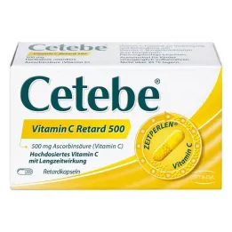 CETEBE Cápsulas de liberación prolongada de vitamina C 500 mg, 180 uds