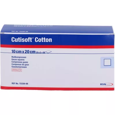 CUTISOFT Algodón Comprimido 10x20 cm ster.8-ply, 25X2 uds
