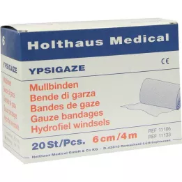 YPSIGAZE Venda de gasa 6 cm x 4 m, 20 uds