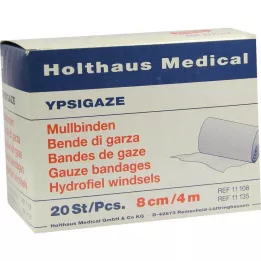 YPSIGAZE Venda de gasa 8 cm x 4 m, 20 uds