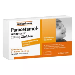 PARACETAMOL-Supositorios de ratiopharm 250 mg, 10 uds