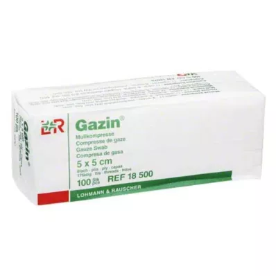 GAZIN Gasa comp. 5x5 cm no estéril 8 veces operación, 100 uds