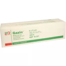 GAZIN Gasa comp. 5x5 cm no estéril 12 veces operación, 100 uds
