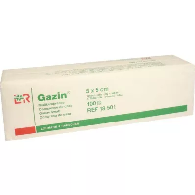 GAZIN Gasa comp. 5x5 cm no estéril 12 veces operación, 100 uds