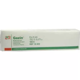 GAZIN Gasa comp. 5x5 cm no estéril 16 veces operación, 100 uds