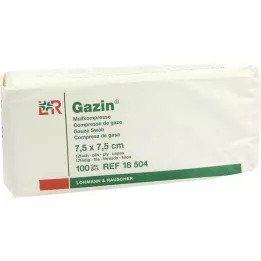 GAZIN Gasa comp. 7,5x7,5 cm no estéril 12 veces operación, 100 uds
