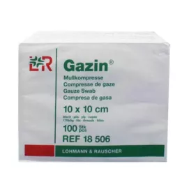 GAZIN Gasa comp. 10x10 cm no estéril 8 veces operación, 100 uds