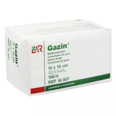 GAZIN Gasa comp. 10x10 cm no estéril 12 veces operación, 100 uds GAZIN Gasa comp. 10x10 cm no estéril 12 veces operación, 100 uds