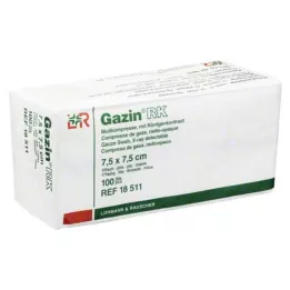 GAZIN Gasa comp. 7,5x7,5 cm no estéril 12 pliegues RK, 100 uds