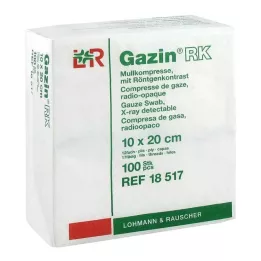 GAZIN Gasa comp. 10x20 cm no estéril 12 pliegues RK, 100 uds