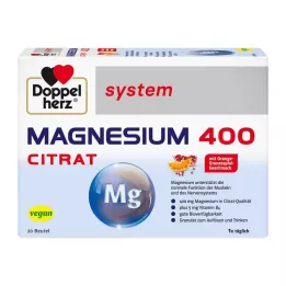 DOPPELHERZ Sistema de citrato de magnesio 400 en gránulos, 20 uds