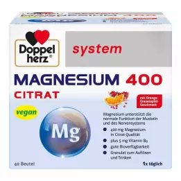 DOPPELHERZ Sistema de citrato de magnesio 400 en gránulos, 40 uds