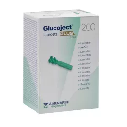 GLUCOJECT Lancetas PLUS 33 G, 200 uds