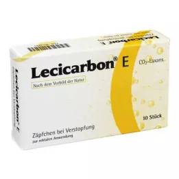 LECICARBON Supositorios E CO2 Laxans para adultos, 10 uds