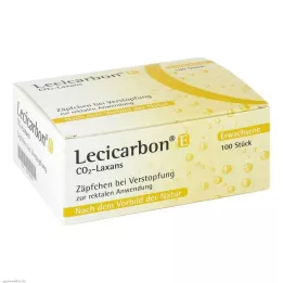 LECICARBON Supositorios E CO2 Laxans para adultos, 100 uds