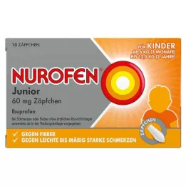 NUROFEN Supositorios Junior 60 mg, 10 uds