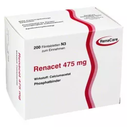 RENACET 475 mg de tabletas recubiertas de película, 200 pz