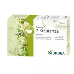 SIDROGA Bolsas de filtro para té de 7 hierbas Wellness, 20 x 2,0 g