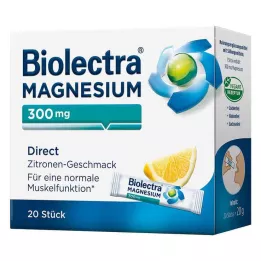 BIOLECTRA Magnesio 300 mg Directo Palitos de Limón, 20 uds