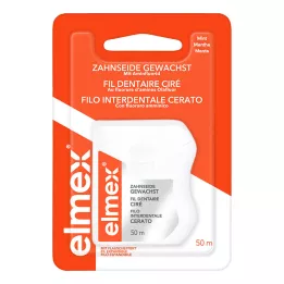 ELMEX Hilo dental encerado con fluoruro de amina, 50 m