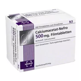 CALCIUMACETAT NEFRO Comprimidos recubiertos con película de 500 mg, 200 uds