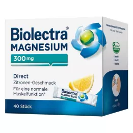 BIOLECTRA Magnesio 300 mg Directo Palitos de Limón, 40 uds