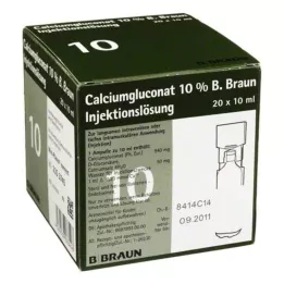 CALCIUMGLUCONAT 10% MPC Solución inyectable, 20X10 ml