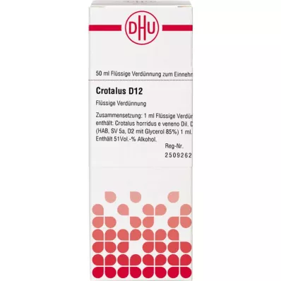 CROTALUS D 12 dilución, 50 ml CROTALUS D 12 dilución, 50 ml