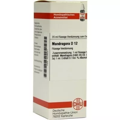 MANDRAGORA Dilución D 12, 20 ml MANDRAGORA Dilución D 12, 20 ml