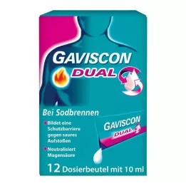 GAVISCON Dual 500mg/213mg/325mg suspens. Bag, 12x10 ml