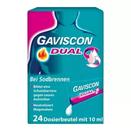 GAVISCON Suspensión dual de 500 mg/213 mg/325 mg en sobre de 24 x 10 ml