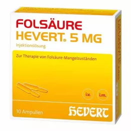 FOLSÄURE HEVERT Ampoules de 5 mg, 10 horas