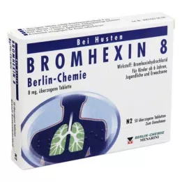 BROMHEXIN 8 comprimidos recubiertos de Berlin Chemie, 50 uds