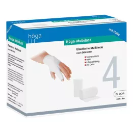 HÖGA-MUBILAST Venda de fijación 4 cm x 4 m con celofán, 1 ud