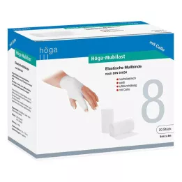 HÖGA-MUBILAST Venda de fijación 8 cm x 4 m con celofán, 1 ud