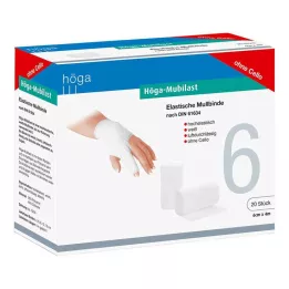 HÖGA-MUBILAST Venda de fijación 6 cm x 4 m sin celofán, 20 uds