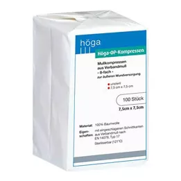 HÖGA-KOMPRESSEN OP 7.5x7.5 cm UnderTil 8 -fold, 100 pz
