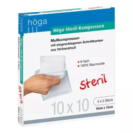 HÖGA-KOMPRESSEN 10x10 cm estéril de 8 vías, 5X2 uds