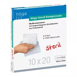 HÖGA-KOMPRESSEN 10x20 cm estéril 8 pliegues, 5X2 uds