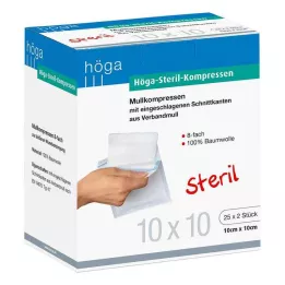 HÖGA-KOMPRESSEN 10x10 cm estéril 8 veces, 25x2 st