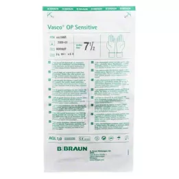VASCO OP Guantes Sensitive estériles sin polvo tamaño 7,5, 2 uds
