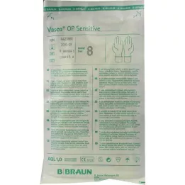 VASCO OP Guantes Sensitive estériles sin polvo tamaño 8.0, 2 uds
