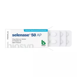 SELENASE 50 AP tabletas, 20 uds